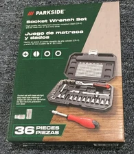 36pcs Socket Wrench Ratchet Set & Screwdriver Bits + Case High Quality CRV Steel