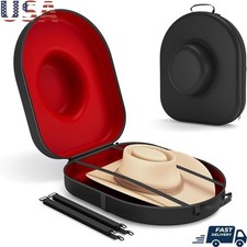 Cowboy Hat Travel Case Crush Proof Holder W/ Handle Strap Fits Most Hats Unisex