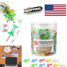 Push Pins 600 Count Clear Thumb Tacks 1 Inch Ideal for Maps and Bulletin Boards