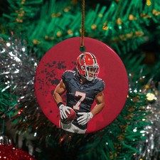 Bijan Robinson Star Player - Atlanta Falcons Christmas Ceramic Ornament Keepsake
