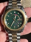 Vintage Seiko Kinetic 5M43-0A29 Watch, NEW Capacitor, Dark Green Dial-Keeps Time