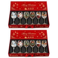 3D Christmas Wine Glasses - Gift Set