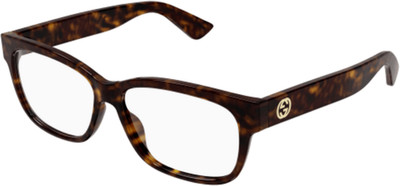 Gucci GG 1341 O-002 Havana / Transparent 002 Size 55 Eyeglasses