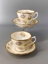 Image of Royal Albert 100 Years 1920 Spring Meadow Pair Of Tea Cups & Saucers - 1st New