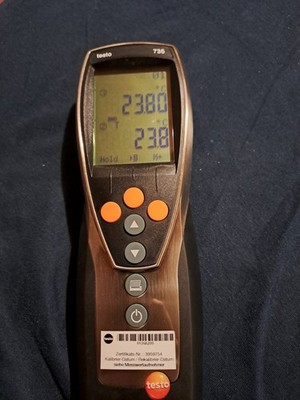 testo 735-2 laboratory thermometer with 2 probes 0560 7352