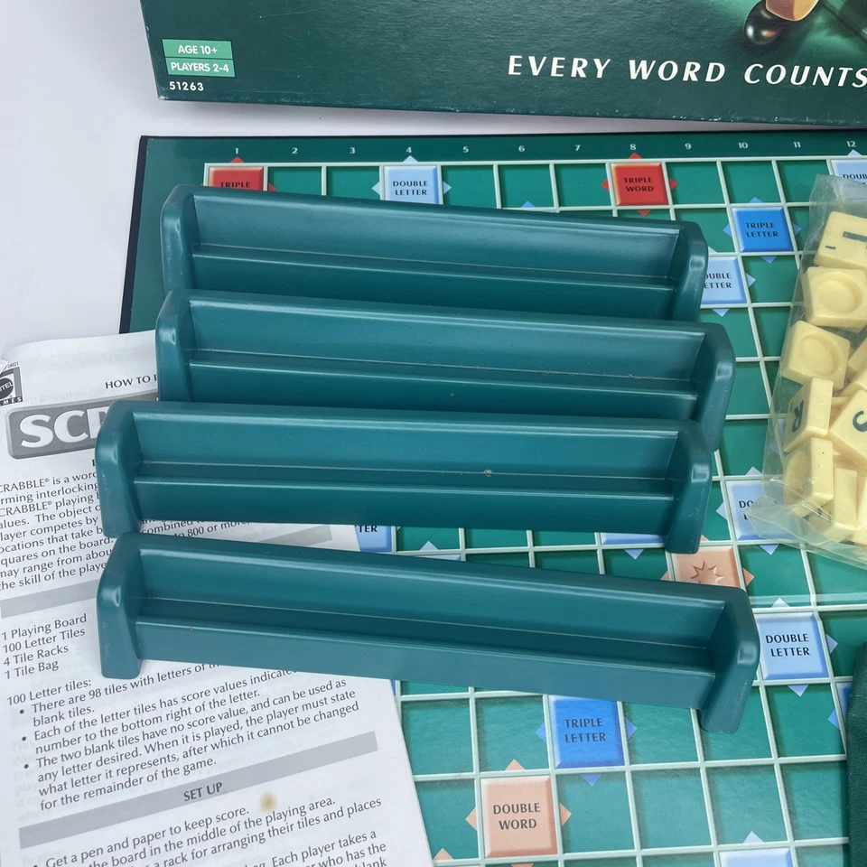 Original Scrabble By Mattel Games Vintage 2003 Complete - Image 4 of 4