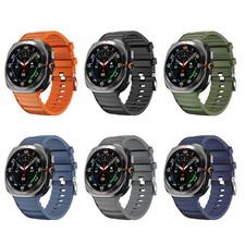 For Samsung Galaxy Watch Ultra 47mm Soft Silicone Loop Bracelet Sport Band Strap