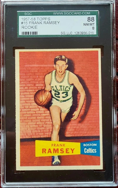 1957-58 Topps Frank Ramsey #15 SGC 8 (88) Rookie RC Celtics HOF LOOK