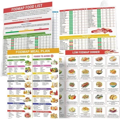 PRYON 2 Pcs Meal Planner,Diabetes Food List Diabetic Chart Diet Charts Healthy Guide