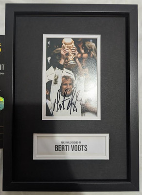 Signiertes Berti Vogts Foto, Weltmeister 1974, DFB, Deutschland, Zertifikat