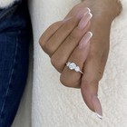 1.1ct Heart & Round Anniversary Ring White Gold 14K Labcreated Diamond F/VS — photo 5
