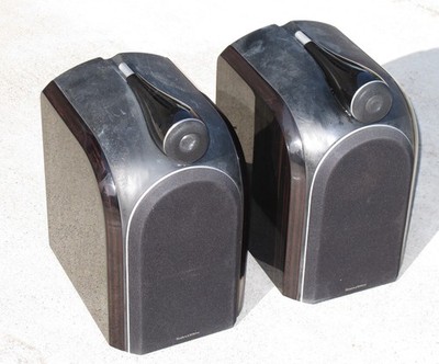 Bowers & Wilkins PM1 Audiophile Bookshelf Speakers w/ Cables Gloss Mocha TESTED