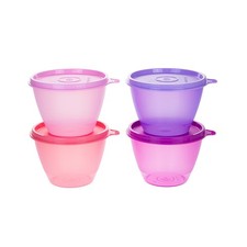 Tupperware Kühlschrankbehälter Set Buntes Quartett 4x 380 ml Flieder Rosa Pink