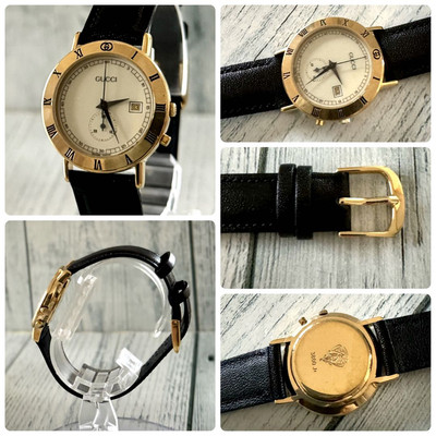 箱付き【新品電池】GUCCI 3800Jr/動作品 オールドグッチ 人気モデル Gucci 3800Jr Analog Quartz Women Works Ok Watch Gold Round Vintage