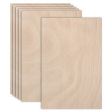 6PCS Mahogany Plywood Sheets,12 x 18 x 1/8 Inch for Crafts,Painting