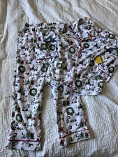Peanuts Snoopy Christmas Pajamas Set Size 10/12 Youth NWT Boy Or Girl F1