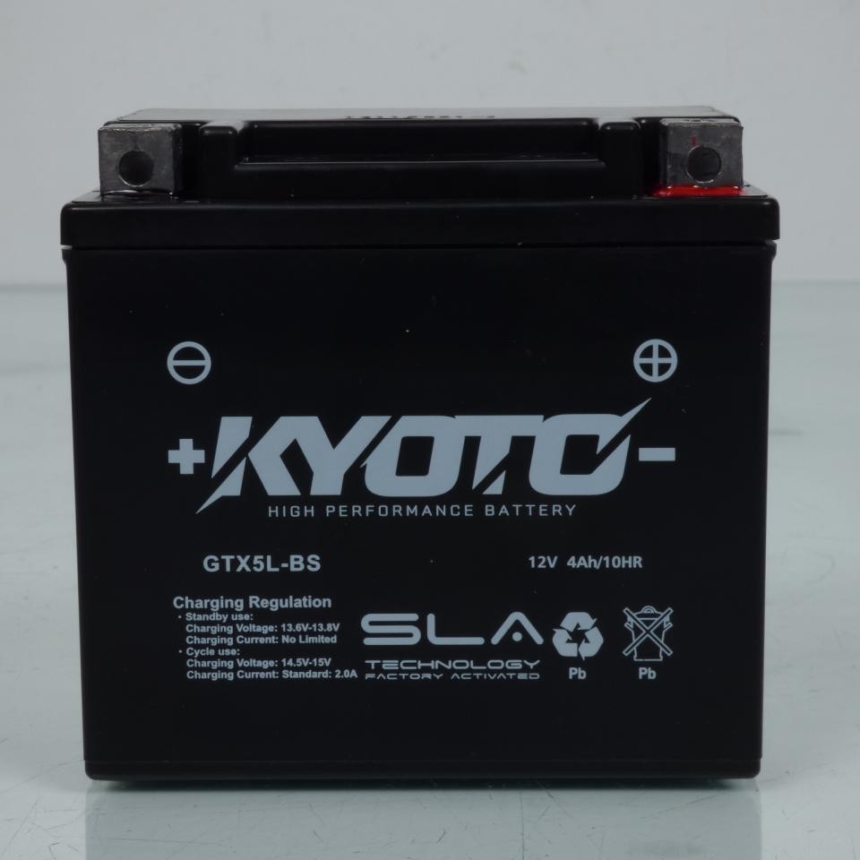 Batterie Kyoto YTX5L-BS pour trajets urbains en scooter Kymco 50 Dink Classic - 2