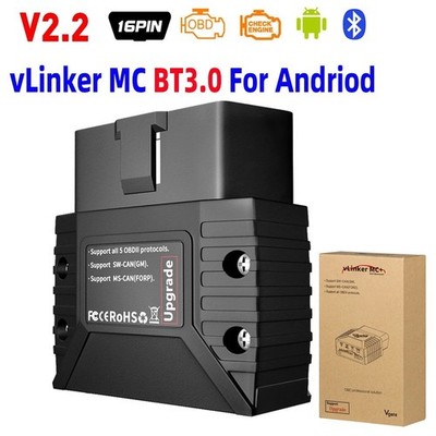 Vgate vLinker MC ELM327 V2.2 BT3.0 OBD2 Scanner Auto Diagnosegerät für Android