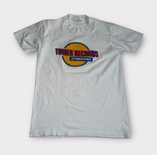 Vintage Tower Records T-Shirt Adult M White Record Store Logo 90s Single Stitch