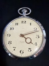 Vintage VIP Pocket Watch 58mm Chrome Not Tested
