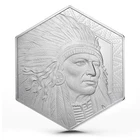 10 Oz Silver Bar - Bullion Works Buffalo Warrior Hexagon .999 Fine (New) Sealed