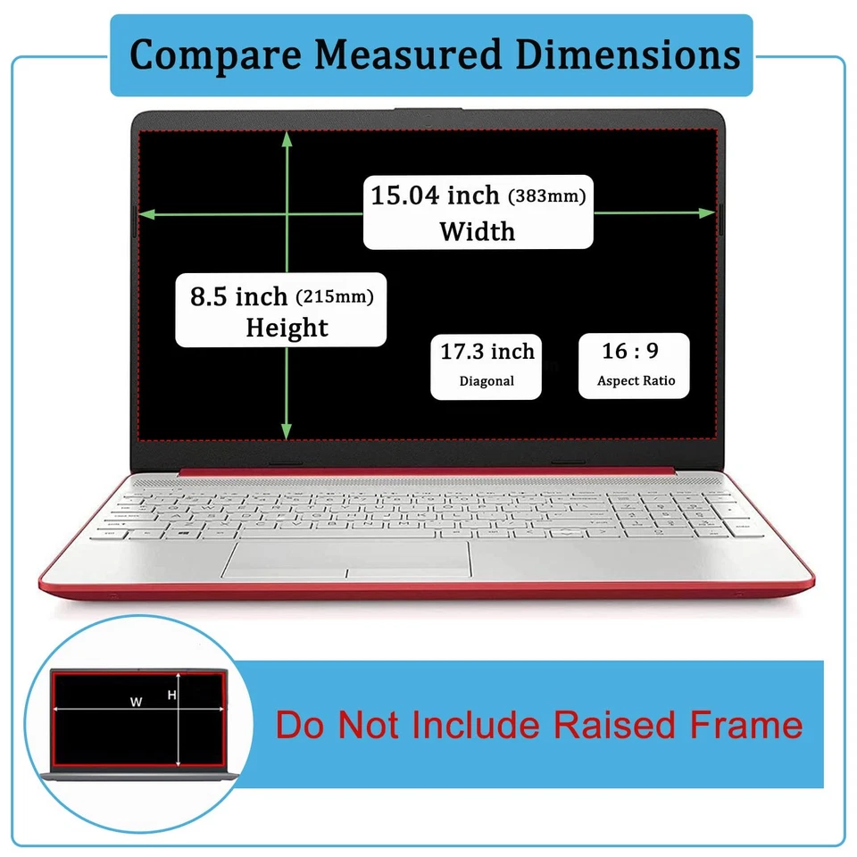Paquete de 2 protectores de pantalla antirreflejo para portátil HP de 17,3"/HP Envy 17/HP Pavilion... Foto 2 de 4
