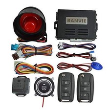 Car Alarm System with Remote Start kit  Push to Engine Start 2.with siren