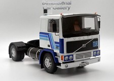 1/18 KK Volvo F12 Turbo White Blue Tractor Unit Classic European Lorry Model