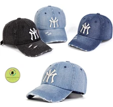 Denim Baseball Caps My NY New York Embroidery Logo Unisex Casual Jeans Hats