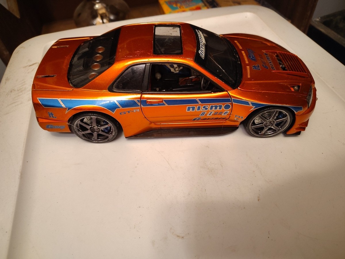激レア　MUSCLE MACHINES　日産　スカイライン　GT-R 2000 Muscle Machines Import Tuner 1/18 Scale 2000 Orange Nissan Skyline