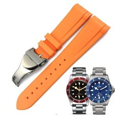 Orange Rubber Strap for Tudor Black Bay, Pelagos, Heritage - 22mm