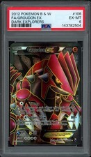 2012 Pokemon Dark Explorers Groudon EX 106/108 PSA 6 EX-MT Full Art