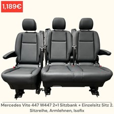 Mercedes Vito 447 W447 Sitzbank 2. Sitzreihe&nbsp;Sitz f&uuml;r das Schienensystem