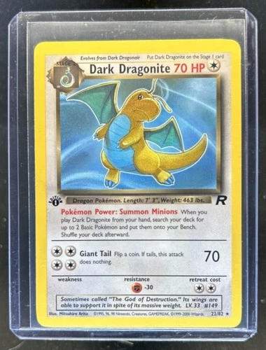 2000 Pokemon Team Rocket First Edition Dark Dragonite #22/82