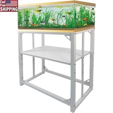 Sturdy Aquarium Stand 15 to 29 Gallon Tanks Dual-Layer Space-Saving Design New