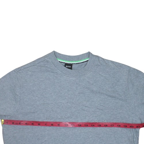Hugo Boss Men's Grey Logo Crew Neck Sweatshirt Size L - Picture 2 of 12