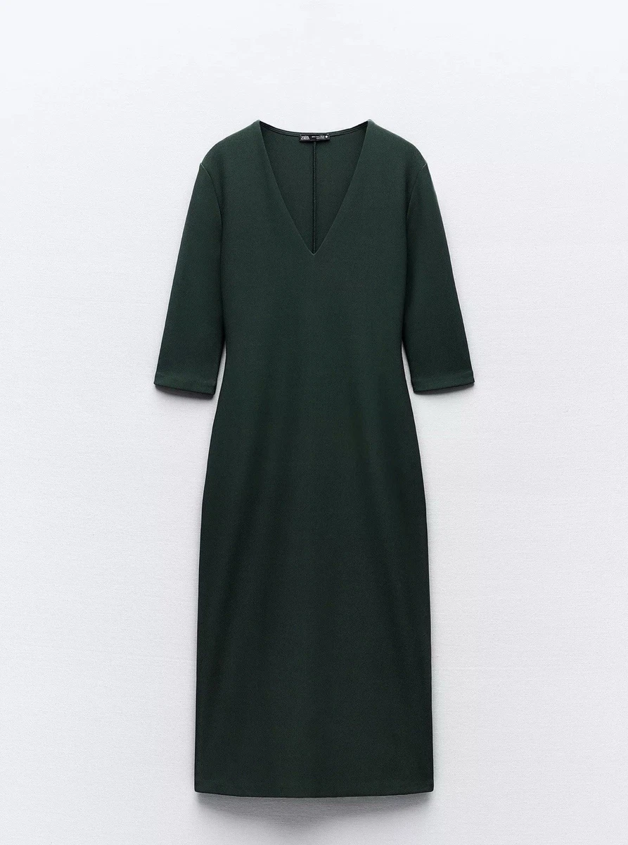 Robe De Soirée Zara Noire Taille M – Microfibre, Style Genou – Occasion Très Bon état