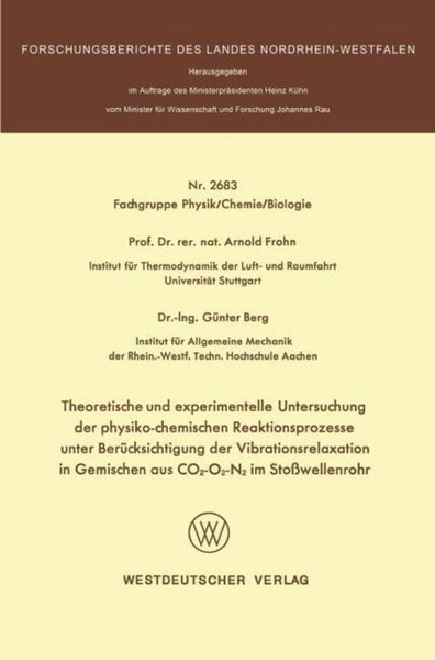 Theoretische Und Experimentelle Untersuchung Der Physiko-Chemischen Reaktionspro-image
