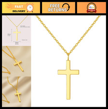 Dainty 14K Gold Cross Necklace for Women, Tiny Minimalist Pendant Chain Jewelr