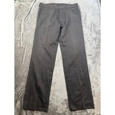 Hugo Boss Mens Dress Pants Dark Gray Charcoal Straight Leg 34X33.
