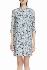Erdem Size US 6 • Blue Floral 100% Silk Dress