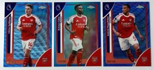 2025-26 Topps Chrome Blue Wave Gabriel & Gyokeres + Blue Bukayo Saka Arsenal