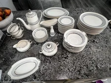 Silver Dawn FULL Kitchen Set 70 Piece Dishwasher Safe Silver Dish Set