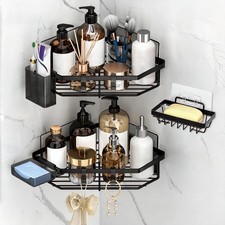 Corner Shower Caddy, 5-Pack Adhesive Shower Corner Organizer Shelves, No Dril...