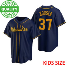 Number #37 Adrian Houser  AOP 3D Size Kids Youth 1J0818 Baseball Jersey