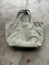 LL Bean Boat And Tote Olive Green USA Made Rare Canvas Tote Bag Retro