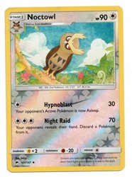 Noctowl 107/147 Burning Shadows Reverse Holo Uncommon