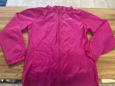 Columbia Girls Switchback II Rain Jacket Youth Large Pink Lightweight Hooded