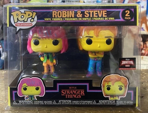 Funko Pop Television TargetCon LE Stranger Things Robin Steve 2pk With Protector