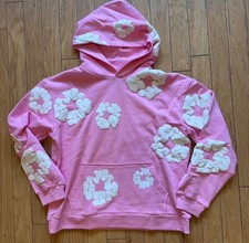 DENIM TEARS Pink Pullover Hoodie Cotton
